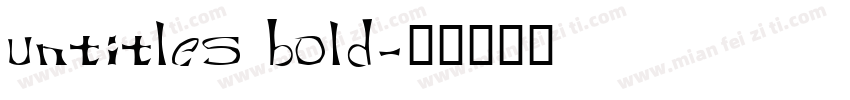 untitles bold字体转换